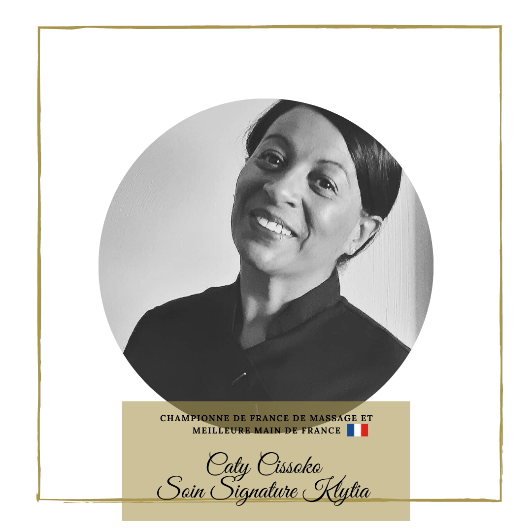 Caty Cissoko championne de France de massage va créer le soin signature KLYTIA